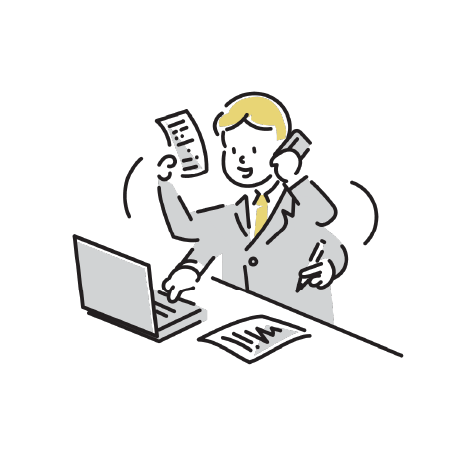 丸投げできる作業イメージのイラスト2